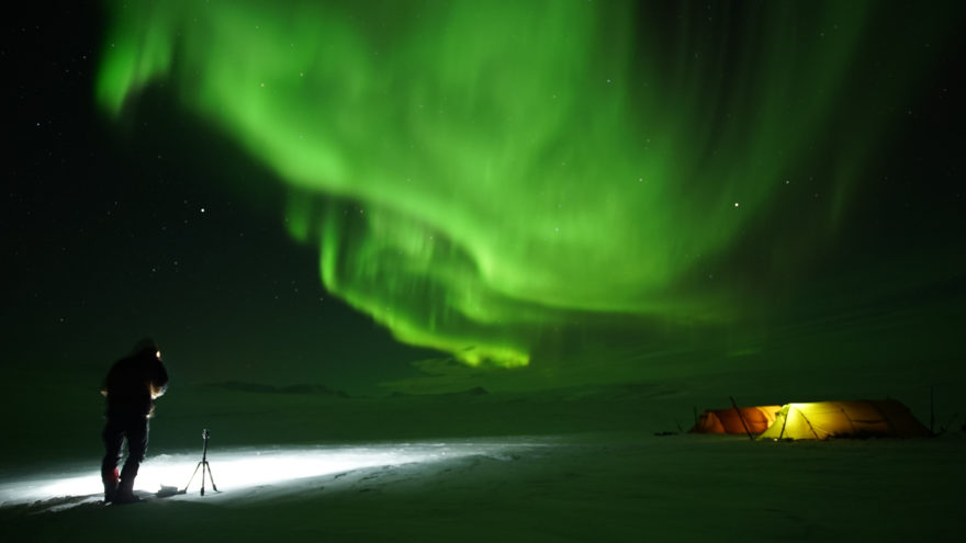 Nordlyset på Finnmarksvidda, fotografert av © Turgleder